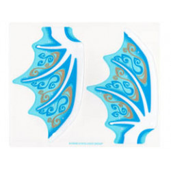 Plastic Wing Dragon with White Spines, Dark Azure and Gold Scrollwork and White Sparkles Pattern, Sheet of 2: {неопределен}