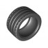 Tire 81.6 x 44 ZR Technic Straight Tread: {черен}