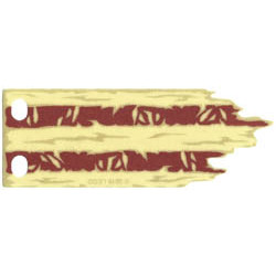 Cloth Flag 3 x 8 with Tattered Edge and Red Stripes Pattern: {тухлено жълт}