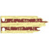 Cloth Flag 3 x 8 with Tattered Edge and Red Stripes Pattern: {тухлено жълт}