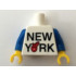 Torso 'NEW YORK' Big Red Apple Pattern / Blue Arms / Yellow Hands: {бял}