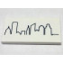 Tile 2 x 4 with City Skyline Pattern: {бял}