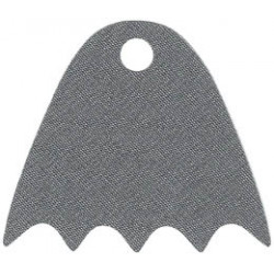 Minifigure, Cape Cloth, Scalloped 5 Points with Single Top Hole (Batman) - Traditional Starched Fabric: {тъмно каменно сив}