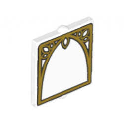 Glass for Window 1 x 2 x 2 with Ornamented Window Arch Pattern: {прозрачен}