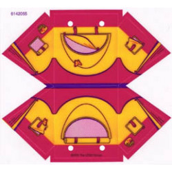 Plastic Tent with Dark Purple Ridge Line and Bright Light Orange Friends Flap and Butterfly Pattern: {неопределен}