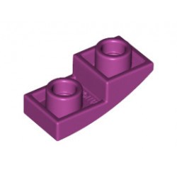 Инверсна плочка 1X2X2/3 с полу дъга: {ярко червеникаво-виолетов}