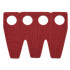 Minifigure, Skirt Cloth 3 Truncated Points Partial Wrap: {нов тъмно червен}