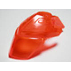 Hero Factory Helmet Visor with Clip : {прозрачно флуорисциращо червеникаво оранжев}