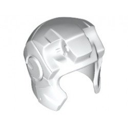 Minifigure, Headgear Helmet Space with Open Face and Top Hinge (Iron Man): {бял}
