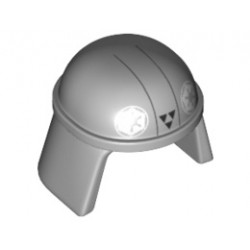 Minifigure, Headgear Helmet SW Imperial Pilot with Imperial Logo and Three Black Triangles Pattern (Imperial Combat Driver): {умерено каменно сив}