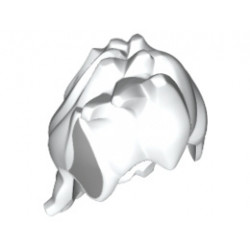 Minifigure, Hair Spiked Sloping Right with Light Bluish Gray Highlights Pattern: {бял}