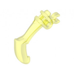 Bionicle Weapon Claw - Bent and Notched with Clip: {прозрачно флуорисциращо зелен}