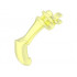 Bionicle Weapon Claw - Bent and Notched with Clip: {прозрачно флуорисциращо зелен}