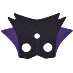 Minifigure, Cape Cloth, 6-Pointed Collar with 2 Dark Purple Points Pattern: {черен}