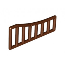 Bar 1 x 8 x 3 - 1 x 8 x 4 Curved : {червеникаво-кафяв}
