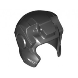 Minifigure, Headgear Helmet Space with Open Face and Top Hinge (Iron Man): {черен}