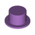 Minifigure, Headgear Hat, Top Hat: {умерено лавандулов}