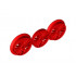 Train Wheel RC Train, Spoked with Technic Axle Hole and Counterweight, Blind and Flanged Driver, 3 in Bag (Multipack) : {ярко червен}