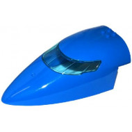 Aircraft Fuselage Forward Top Curved 8 x 16 x 5 with Trans-Light Blue Glass: {ярко син}
