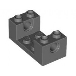 Тухличка 2X4X1 1/3 с Ø4.85 срез : {тъмно каменно сив}