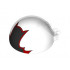 Windscreen 6 X 6 X 3 Canopy Half Sphere with Dual 2 Fingers and Bat Pattern: {прозрачен}