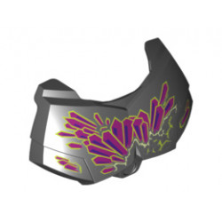 Large Figure Chest Armor Small with Bionicle Quake Beast Pattern: {черен}