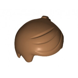 Minifigure, Hair Short with 2 Locks on Left Side: {умерен нуга}