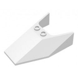 Windscreen 6 x 4 x 1 1/3 with Bottom Tabs and Hollow Studs: {бял}