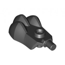 Paw with Stud on Top, Bar on Side and 3 Bar Holders on Bottom: {черен}