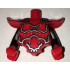 Torso, Modified Short with Armor Breastplate with Shoulder Ridges and Silver Decoration Pattern / Black Arms / Red Hands: {ярко червен}