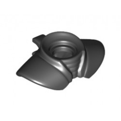 Minifigure, Armor Shoulder Pads Rounded with Neck Protection and Clip on Back: {черен}
