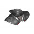 Minifigure, Armor Shoulder Pads Rounded with Neck Protection and Clip on Back with Silver SW Imperial Logo Pattern: {черен}