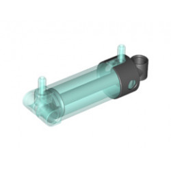 Pneumatic Cylinder with 2 Inlets and Rounded End Medium (48mm) : {прозрачно светло син}