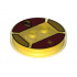 Dimensions Toy Tag 4 x 4 x 2/3 with 2 Studs for Harry Potter #63 with Yellow Lightning and Griffindor Coat of Arms Pattern: {прозрачно жълт}