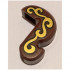 Cat Tail with Gold Swirls Pattern: {червеникаво-кафяв}