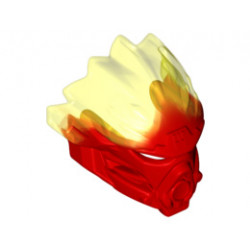 Bionicle Mask of Fire (Unity) with Marbled Trans-Neon Green Pattern: {ярко червен}