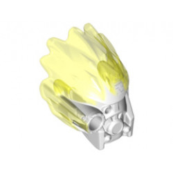 Bionicle Mask of Ice (Unity) with Marbled Trans-Neon Green Pattern: {бял}