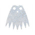 Minifigure, Cape Cloth, 7 Points with Metallic Silver Dots Pattern: {бял}