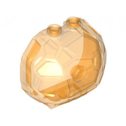 Черупка скала 4X2X3 W/ Knob: {прозрачно ярко оранжев}