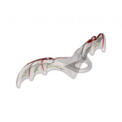 Minifigure, Wings Gargoyle with Red Bones and Lime Pattern: {прозрачно кафяв}