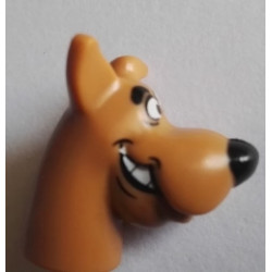 Dog Head Great Dane Scooby-Doo with Black Nose, Smile on Both Sides and Tongue Pattern: {умерен нуга}
