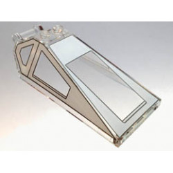 Windscreen 8 x 4 x 2 with 2 Studs and Bar Handle with White Cockpit Window Frames Pattern: {прозрачен}