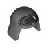 Minifigure, Headgear Helmet SW Imperial Pilot with Black Goggles Pattern (AT-ST Driver): {тъмно каменно сив}