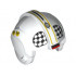 Minifigure, Headgear Helmet SW Rebel Pilot with Black and White Checkered Pattern (U-Wing Pilot): {бял}