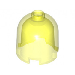 Brick, Round 2 x 2 x 1 2/3 Dome Top - Blocked Open Stud : {прозрачно флуорисциращо зелен}