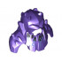 Minifigure, Headgear Head Cover, Armor Spiked with Shoulder Pads, Electricity Shooting Down Pattern: {светло виолетов}