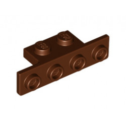 Ъглова плочка 1X2/1X4 (*) със заоблени ъгли отдолу: {червеникаво-кафяв}