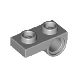 Инверсна плочка 1X2 с хоризонтална дупка Ø4,85 Rev. : {умерено каменно сив}