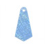 Mini Doll, Cape Cloth, Friends, Long Narrow with 1 Small Top Hole and Silver Dots Pattern: {умерено син}