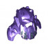 Minifigure, Headgear Head Cover, Armor Spiked with Shoulder Pads, Electricity Shooting Up Pattern: {светло виолетов}